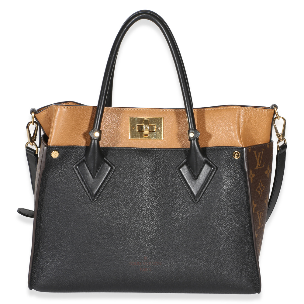 Louis Vuitton Black Monogram Canvas On My Side MM
